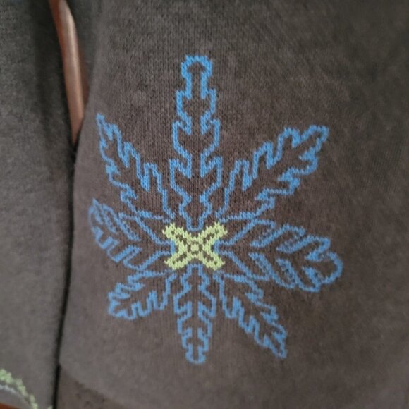 Vintage Eddie Bauer Cardigan Sweater Womens Size Medium P Zip Embroid. Snowflake - Picture 5 of 8